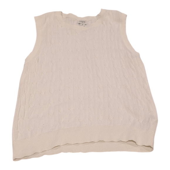 J. Crew Cable Knit Button Front Cardigan & Shell Set In Off-White - Picture 9 of 12